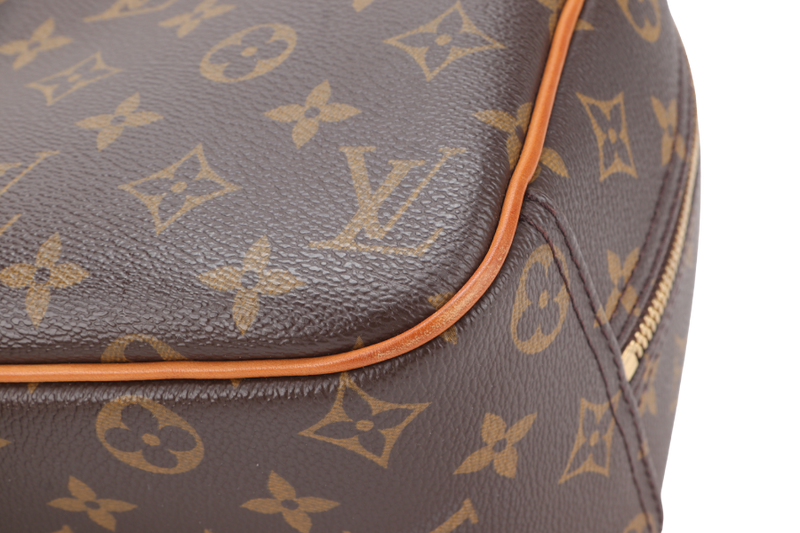 LOUIS VUITTON TROUVILLE HANDBAG MONOGRAM CANVAS GOLD HARDWARE WITH KEYS&LOCK AND DUST COVER