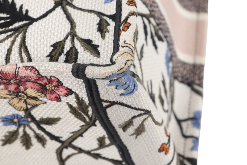 Dior book tote rosa mutabilis embroidery sale