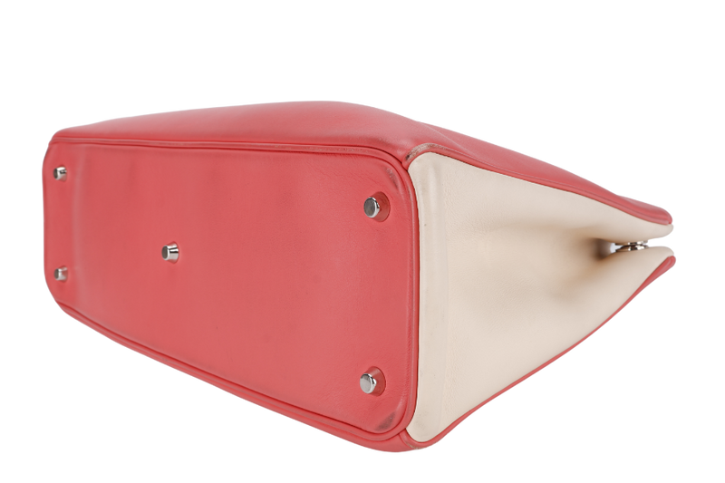 CHRISTIAN DIOR DIORSSIMO TRI COLOR LAMBSKIN BAG SILVER HARDWARE (09-MA-1112) WITH POUCH, STRAPS AND DUST COVER