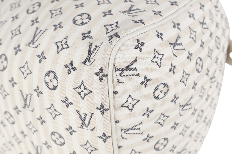 LOUIS VUITTON SPEEDY 30 WHITE MONOGRAM MINI LIN CANVAS GOLD HARDWARE NO DUST COVER