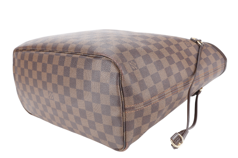 LOUIS VUITTON NEVERFULL MM EBENE DAMIER COATED CANVAS GOLD HARDWARE NO DUST COVER