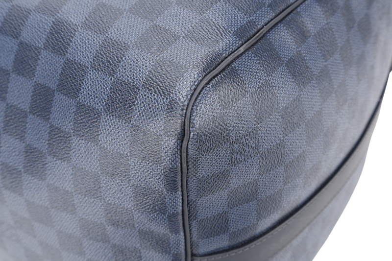 LOUIS VUITTON KEEPALL BANDOULIERE JUNGLE 55 DAMIER COBALT GOLD HARDWARE NO STRAP AND NO DUST COVER