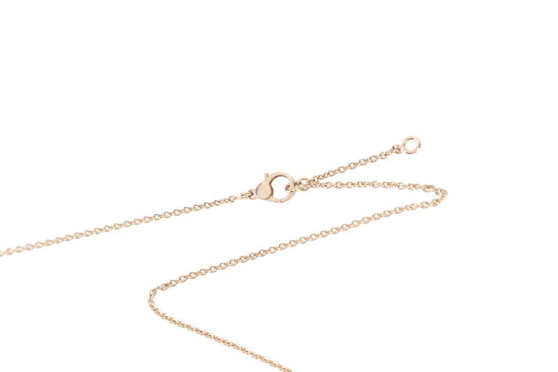 HERMES NECKLACE PENDANT FINESSE 18K ROSE GOLD SANS COLORIS DIAMOND WITH BOX