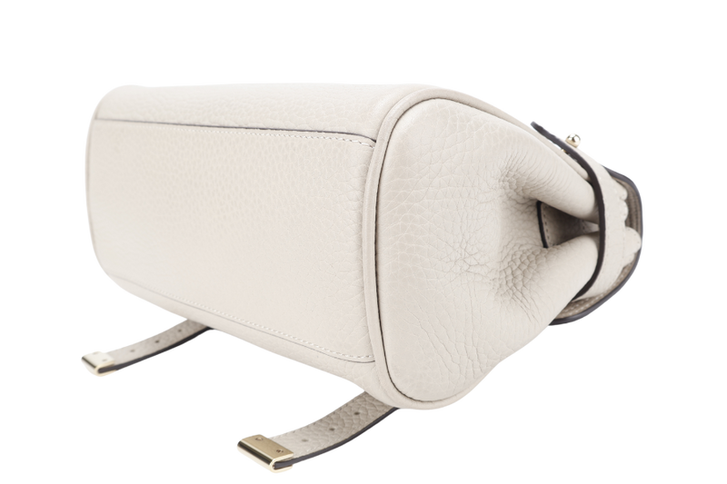 MULBERRY ALEXA LIGHT BEIGE CALF LEATHER BAG GOLD HARDWARE WITH STRAPS AND DUST COVER