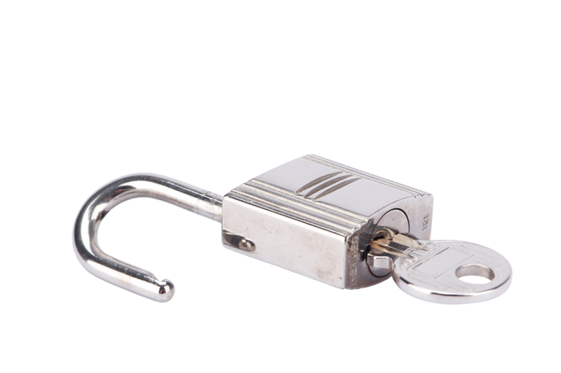 Hermes Silver Lock with 1 Key (Ref.121), no Dust Cover & Box