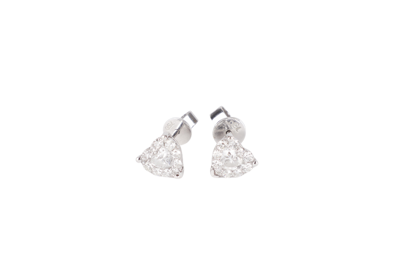 EARRING 750WG DIAMOND PAIR 2.2GM