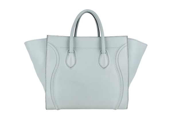 CELINE LUGGAGE TOTE POWDER BLUE LEATHER GOLD HARDWARE WITH DUST COVER NO BOX