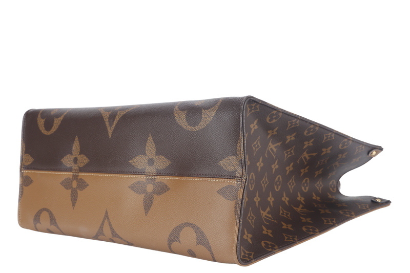 LOUIS VUITTON ONTHEGO GM (M44576) MONOGRAM GIANT CANVAS GOLD HARDWARE WITH DUST COVER AND BOX