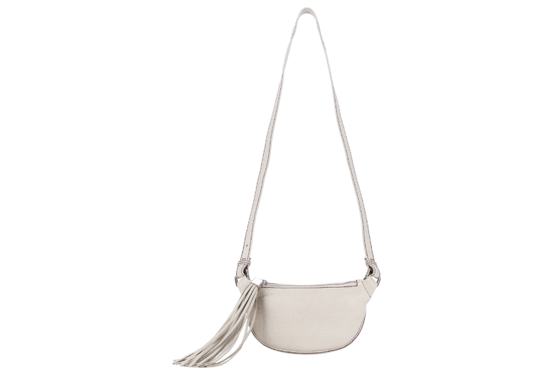 CHANEL LAX TASSEL CROSSBODY BAG SMALL CREAM GRAIN SILVER HARDWARE (8209xxx) NO DUST COVER