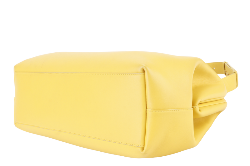 BOTTEGA VENETA MIRABELLE MEDIUM YELLOW POINT BAG WITH DUST COVER