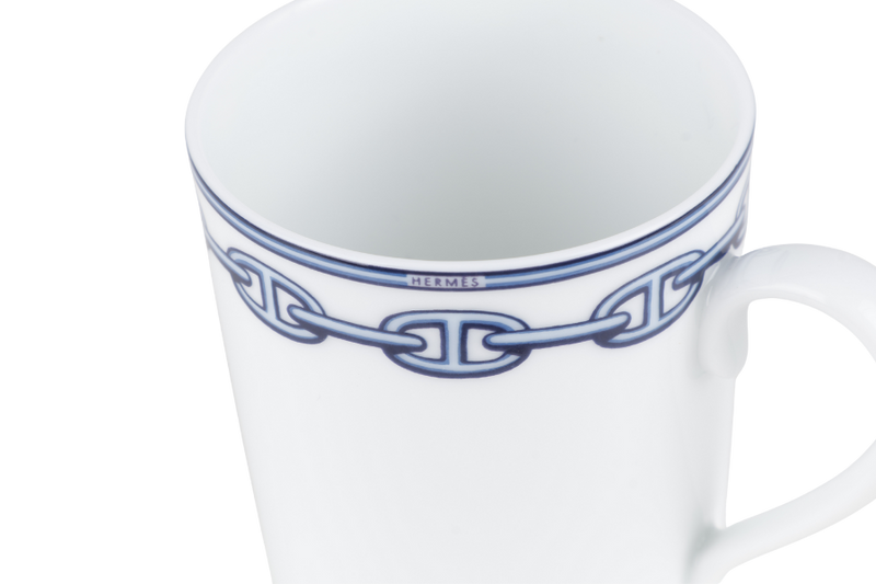 HERMES CHAINE D'ANCRE PORCELAIN MUG WITH BOX