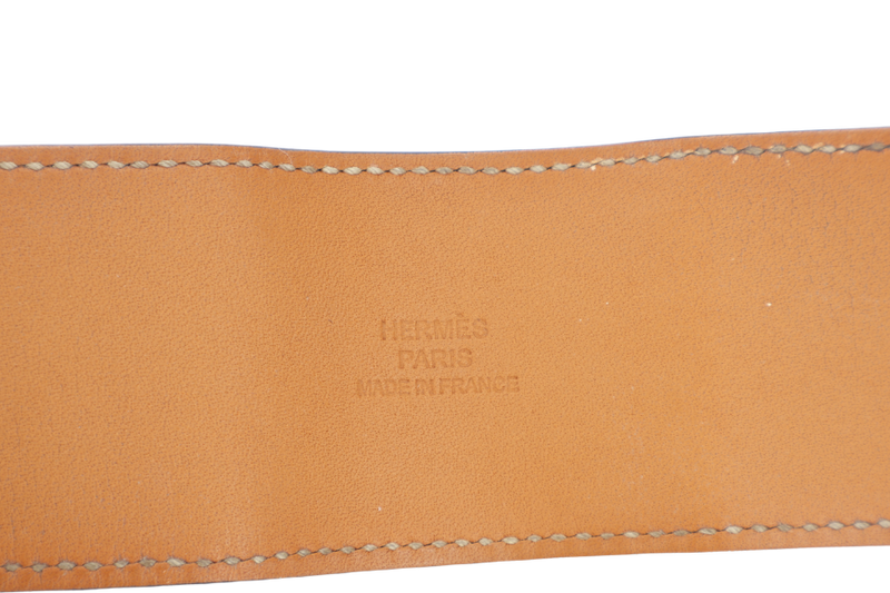 HERMES CDC BRACELET BLUE COLVERT SWIFT LEATHER WITH GOLD HARDWARE STAMP R (YEAR 2014) WITH BOX