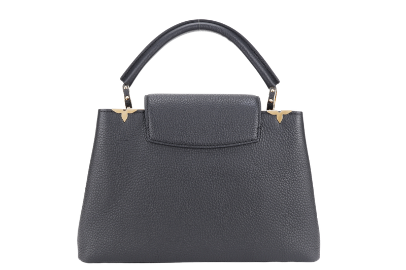LOUIS VUITTON M54663 CAPUCINES MM BLACK LEATHER GOLD HARDWARE NO DUST COVER