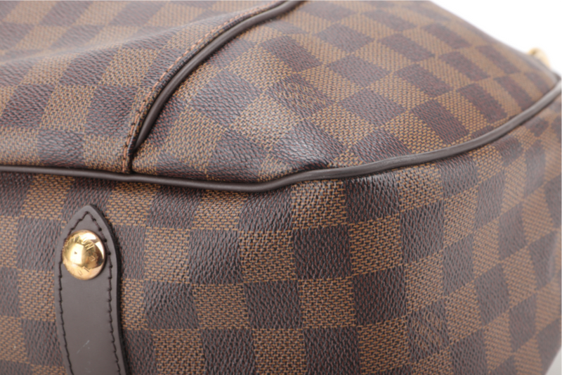 LOUIS VUITTON GALLIERA PM DAMIER EBENE CANVAS GOLD HARDWARE WITH DUST COVER