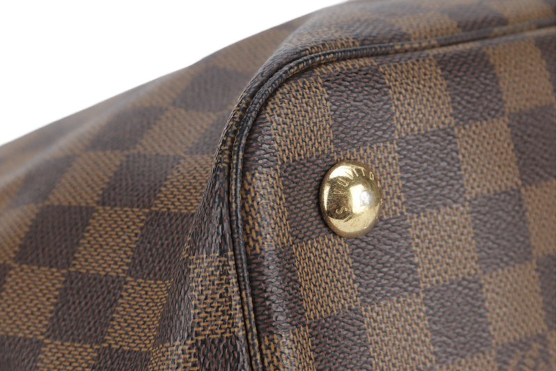 LOUIS VUITTON BELMONT TOTE BAG (N63169) DAMIER EBENE CANVAS WITH DUST COVER, LOCK & KEYS