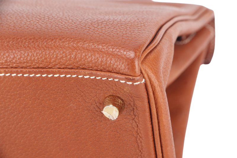 HERMES KELLY 28 FAUVE BARENIA FAUBOURG GOLD HARDWARE STAMP Z (YEAR 2021) WITH KEYS, LOCK, STRAPS, RAINCOAT AND DUST COVER