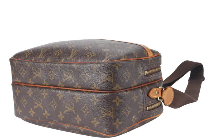 LOUIS VUITTON REPORTER PM (M45254) MONOGRAM CANVAS GOLD HARDWARE WITH DUST COVER