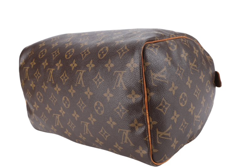 LOUIS VUITTON SPEEDY 30 BROWN MONOGRAM CANVAS GOLD HARDWARE NO DUST COVER