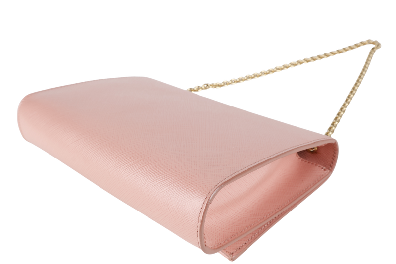 SALVATORE FERRAGAMO VARA CHAIN SHOULDER BAG PINK LEATHER GOLD HARDWARE NO DUST COVER