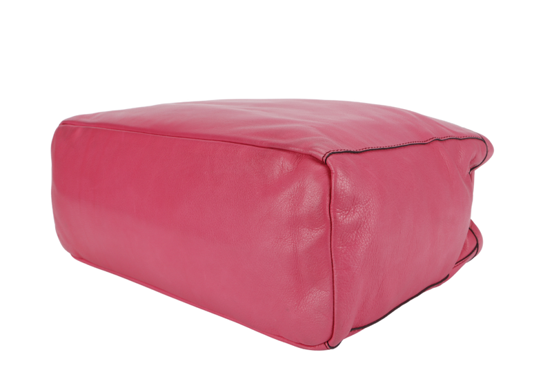 RABEANCO PINK LEATHER 2 WAY USE BAG WITH DUST COVER