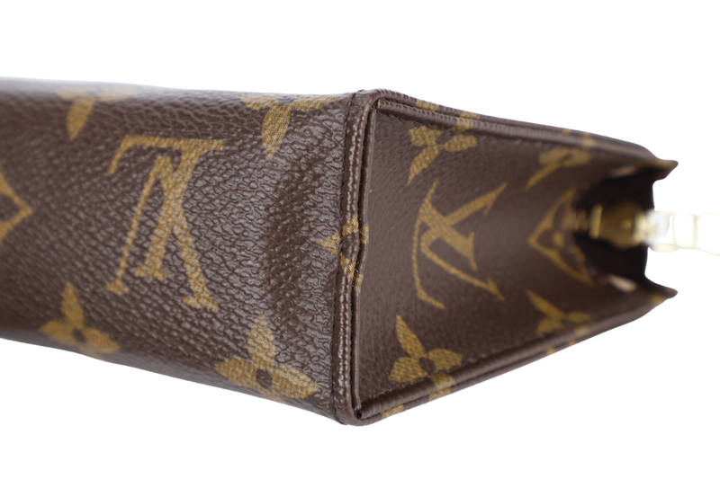 LOUIS VUITTON TOILETRY POUCH MONOGRAM CANVAS GOLD HARDWARE NO DUST COVER