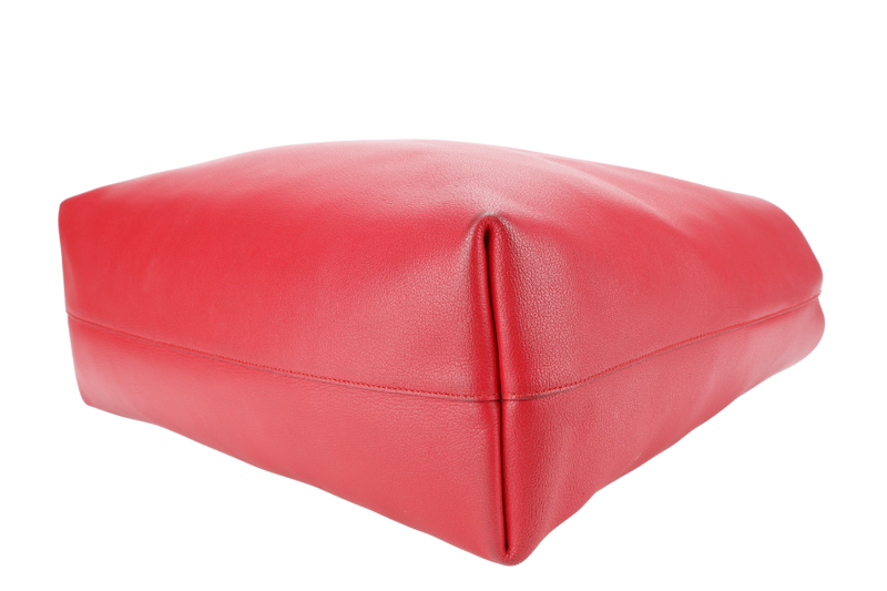YVES SAINT LAURENT (YSL) EAST WEST TOTE BAG RED LEATHER NO DUST COVER