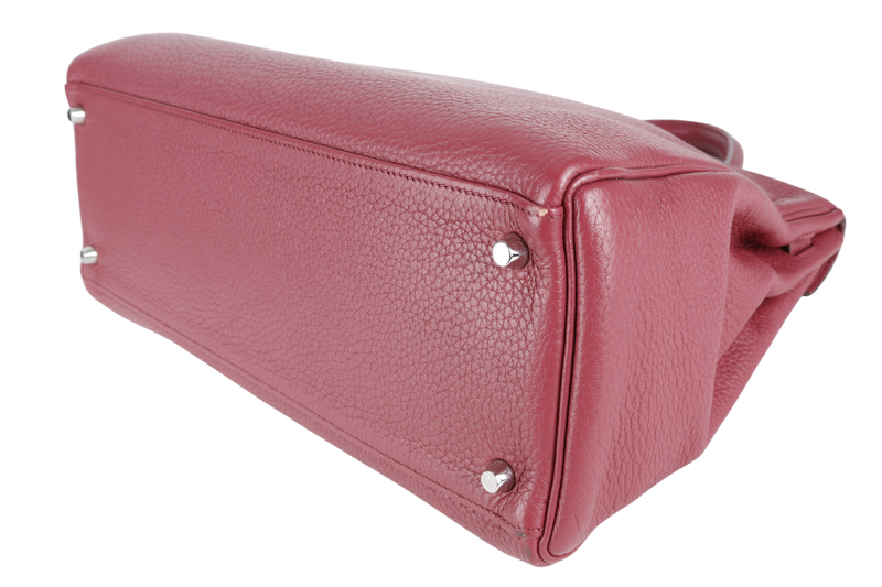 HERMES KELLY 28 (STAMP O) RETOURNE PINK TOGO LEATHER WITH STRAP, KEYS&LOCK, RAINCOAT, DUST COVER & BOX