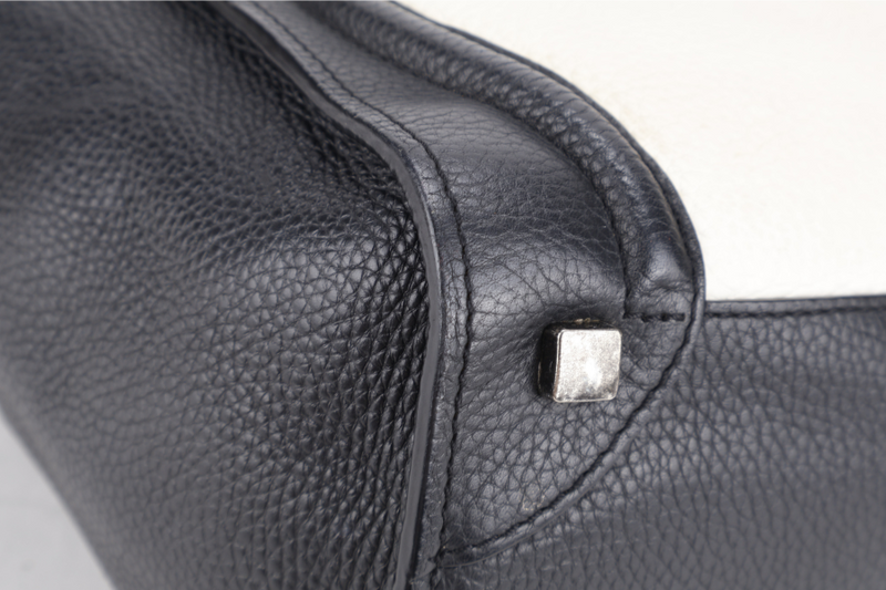 CELINE LUGGAGE TOTE BAG MICRO WHITE TRICOLOR CALF LEATHER SILVER HARDWARE NO DUST COVER