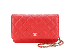 CHANEL CLASSIC WOC RED CAVIAR GOLD HARDWARE (GA17xxxx) WITH DUST COVER, BOX AND PAPER BAG