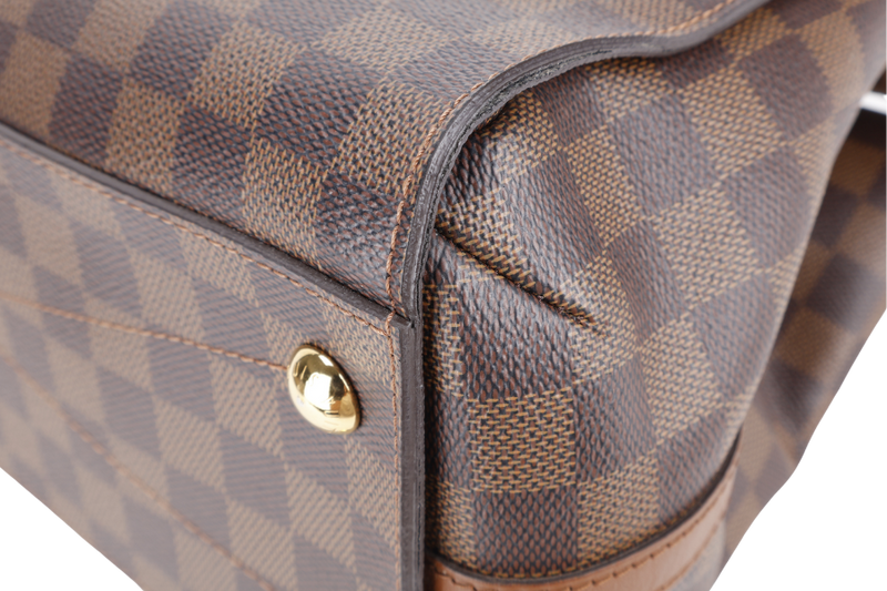 LOUIS VUITTON GREENWICH DAMIER EBENE CANVAS GOLD HARDWARE WITH STRAPS, LOCK&KEYS AND DUST COVER