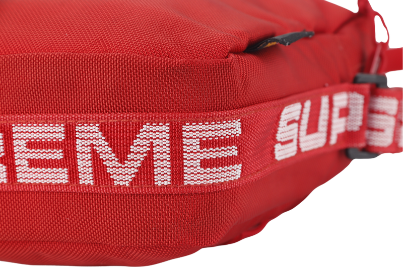 SUPREME RED CANVAS SS18 SLING BAG NO DUST COVER