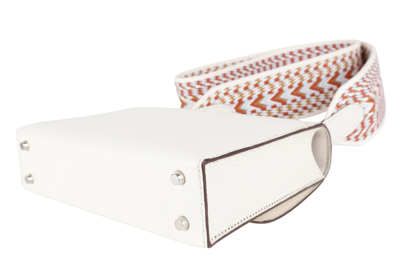 HERMES MINI VERROU NATA CHEVRE MYSORE ALLEGRO SANGLE STAMP Y (YEAR 2020) SILVER HARDWARE, BOX AND FELT COVER