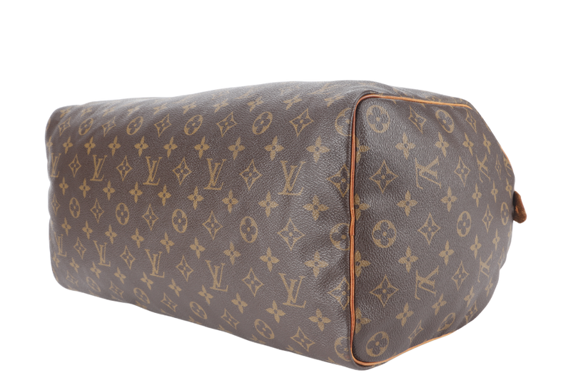 LOUIS VUITTON M41522 SPEEDY 40 MONOGRAM CANVAS GOLD HARDWARE WITH 1 KEY AND PADLOCK WITH DUST COVER
