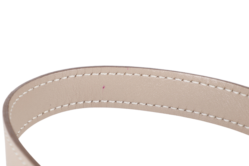 Hermes Double Tour Paddle Bracelet, Gris T Color, Silver Hardware with Dust Cover & Box