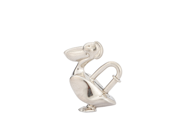 Hermes Pelican Silver Lock Charm