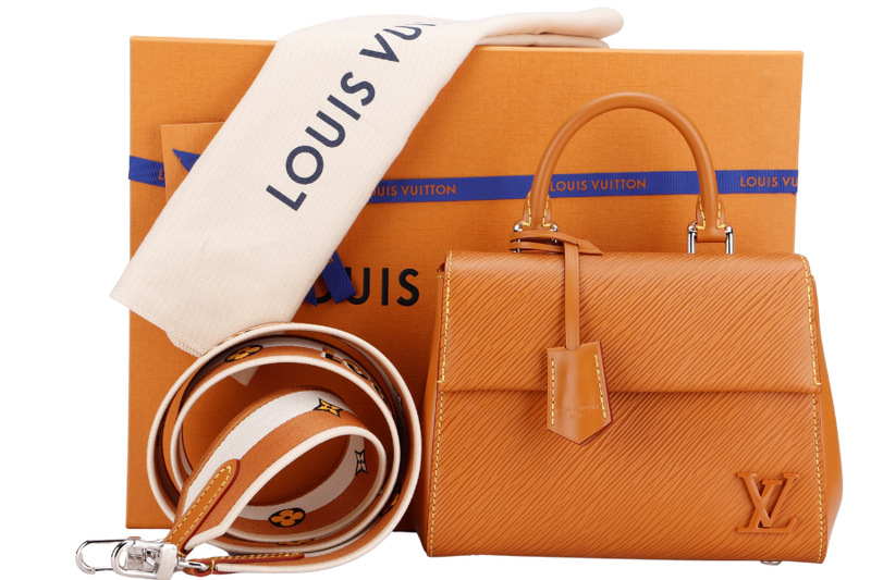 LOUIS VUITTON M58931 CLUNY MINI, GOLD MIEL EPI LEATHER, WITH STRAP, DUST COVER & BOX