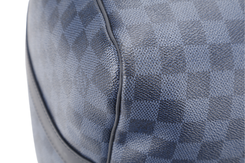 LOUIS VUITTON KEEPALL BANDOULIERE JUNGLE 55 DAMIER COBALT GOLD HARDWARE NO STRAP AND NO DUST COVER