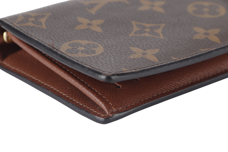 LOUIS VUITTON BRAZZA WALLET (M66540) BROWN MONOGRAM GOLD HARDWARE WITH DUST COVER AND BOX