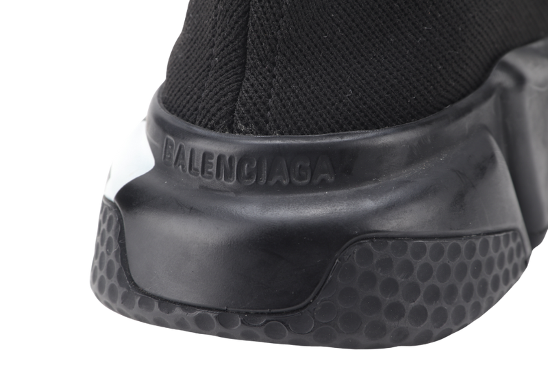 BALENCIAGA KNIT GRAFFITI SOLE SPEED LT GRAFFITI SNEAKERS IN BLACK EU SIZE 38 WITH DUST COVER NO BOX