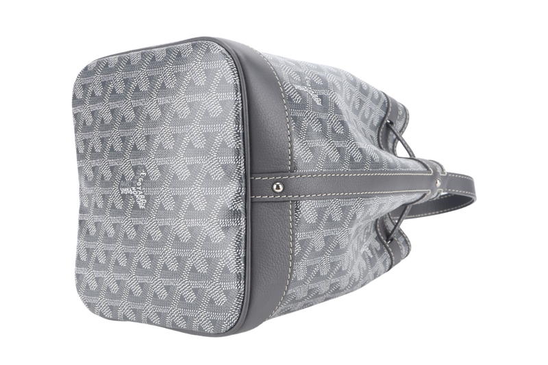 GOYARD BUCKET BAG GREY GOYARDINE WITH DUST COVER