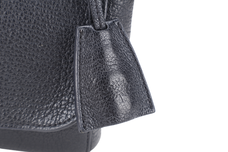 MULBERRY LILY BAG MINI BLACK LEATHER SILVER HARDWARE NO DUST COVER