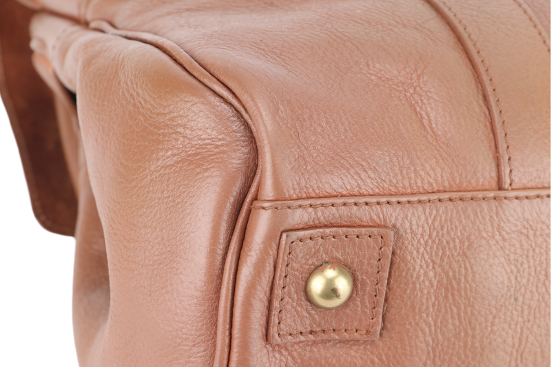 MULBERRY BAYSWATER TOTE BAG BROWN LEATHER GOLD HARDWARE WITH DUST COVER