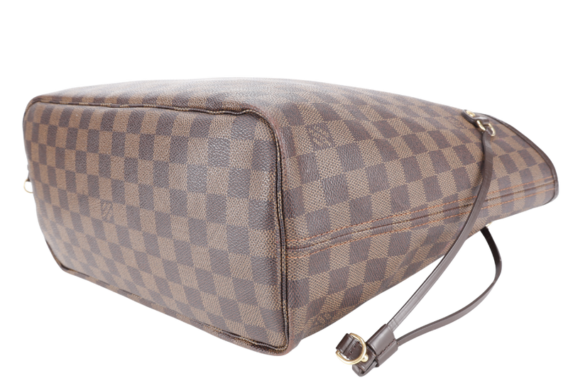 LOUIS VUITTON NEVERFULL MM EBENE DAMIER COATED CANVAS GOLD HARDWARE NO DUST COVER