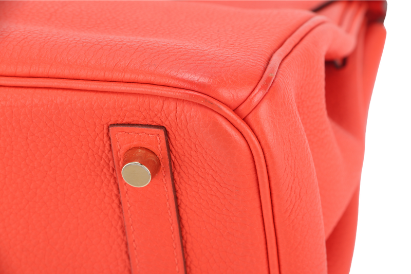 HERMES BIRKIN 30 FEU TOGO GOLD HARDWARE STAMP X (YEAR 2016) WITH LOCK&KEYS AND DUST COVER