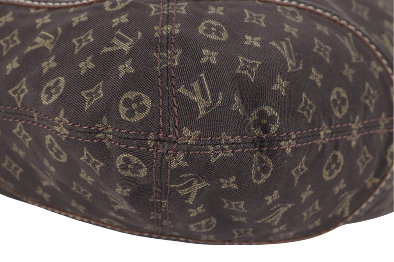 LOUIS VUITTON MINI LIN BASACE ANGELA (M95617) MONOGRAM CANVAS BROWN LEATHER TRIM GOLD HARDWARE WITH STRAP