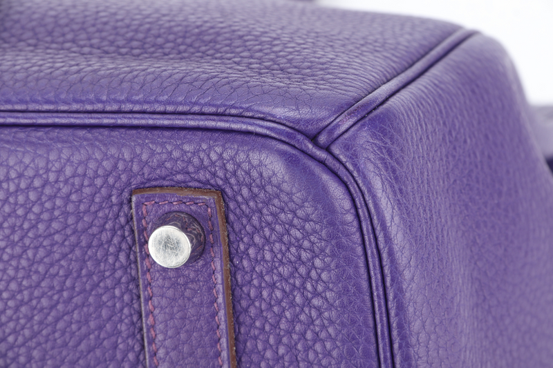 HERMES BIRKIN 35 IRIS TOGO SILVER HARDWARE STAMP N (YEAR 2010) WITH DUST COVER, PADLOCK AND KEYS