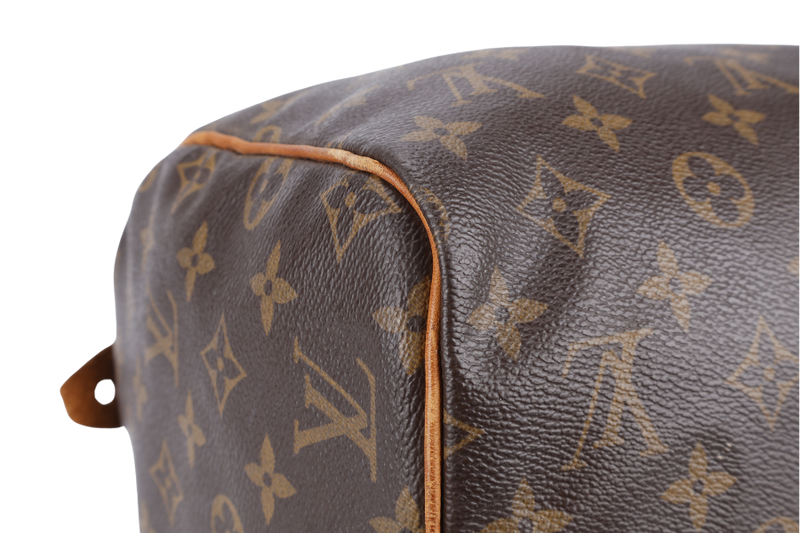 LOUIS VUITTON SPEEDY 30 BROWN MONOGRAM CANVAS GOLD HARDWARE NO DUST COVER