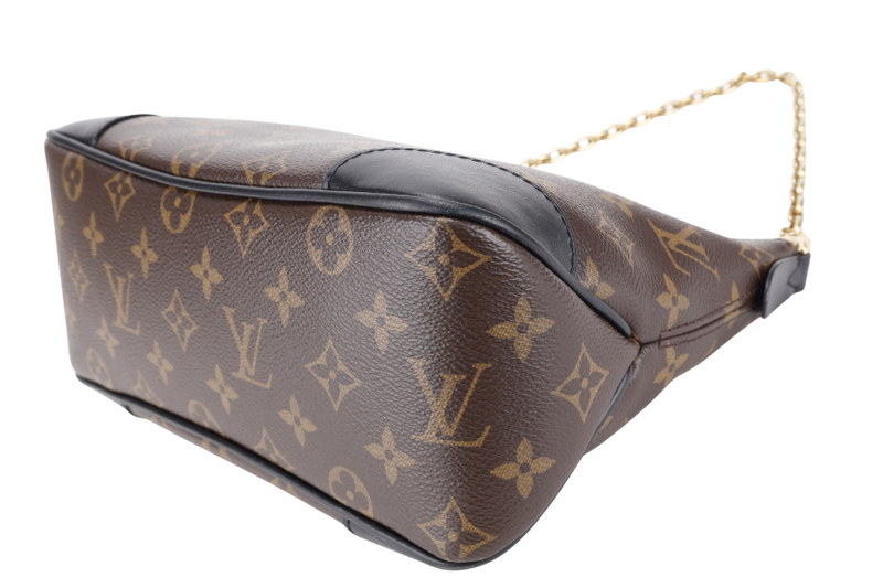 LOUIS VUITTON M45831 BOULOGNE PM MONOGRAM COATED CANVAS GOLD HARDWARE WITH DUST COVER AND BOX