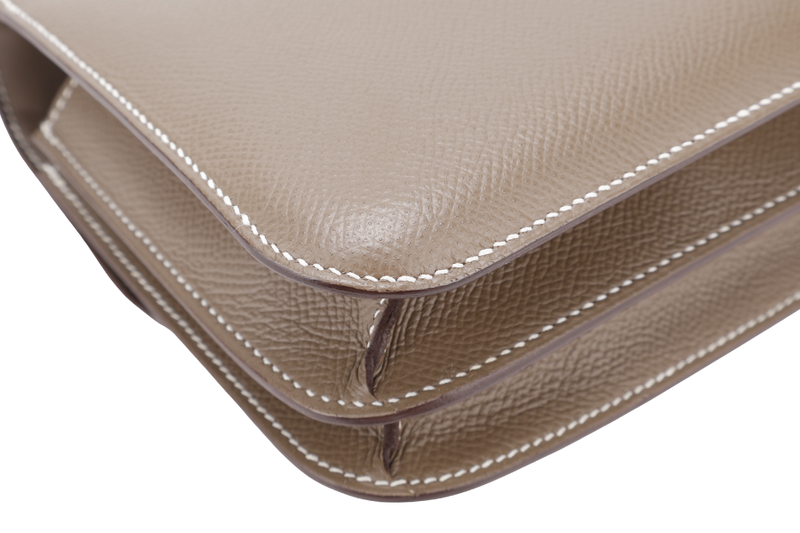 HERMES CONSTANCE 18 STAMP U (YEAR 2022) ETOUPE EPSOM GOLD HARDWARE WITH DUST COVER