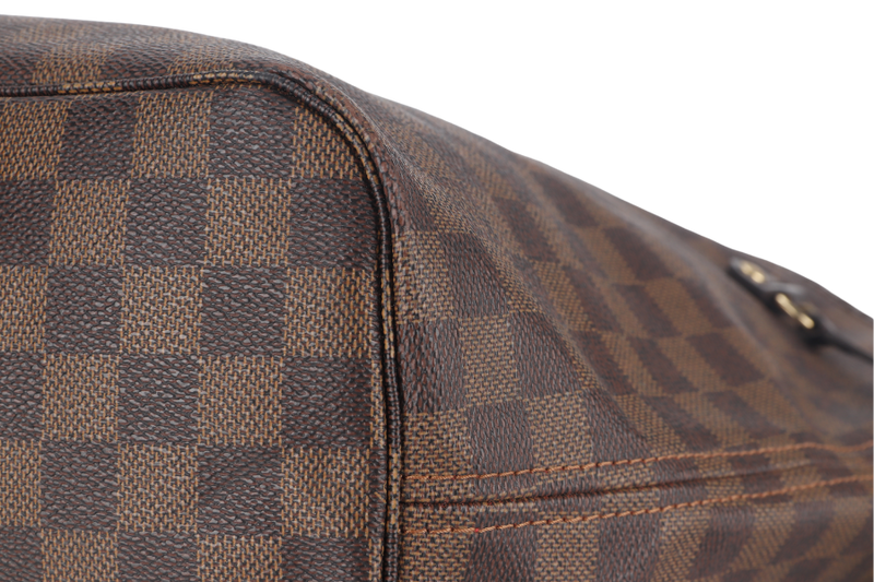 LOUIS VUITTON NEVERFULL MM DAMIER EBENE CANVAS GOLD HARDWARE SP0122 NO DUST COVER